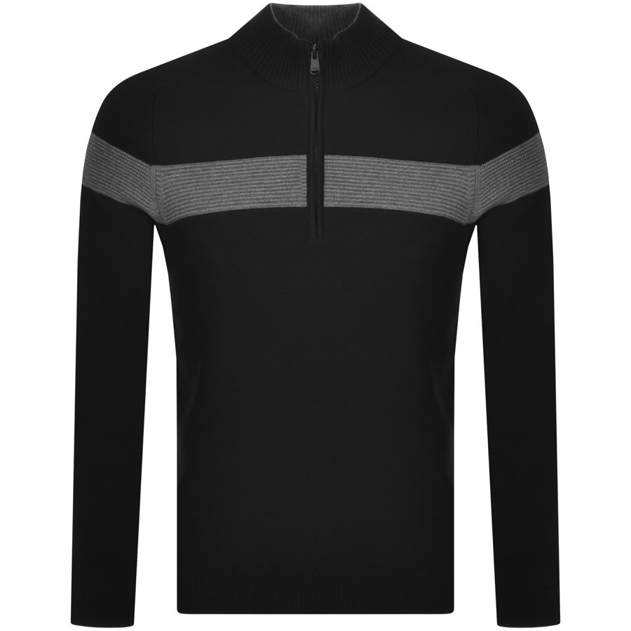 Alternative Image for ProductBarbour International Half Zip Knit Jumper Black1